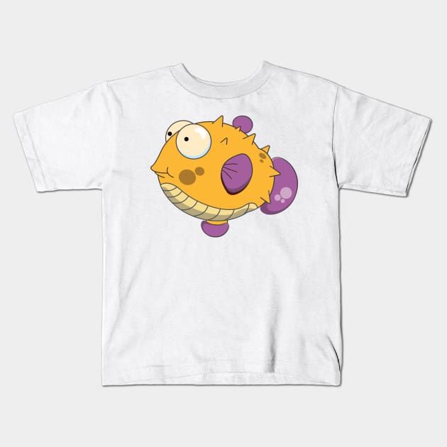 Puffer Fish Kids T-Shirt by nickemporium1